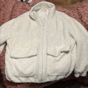 Stella Tweed White (hint of blue) Pea Coat